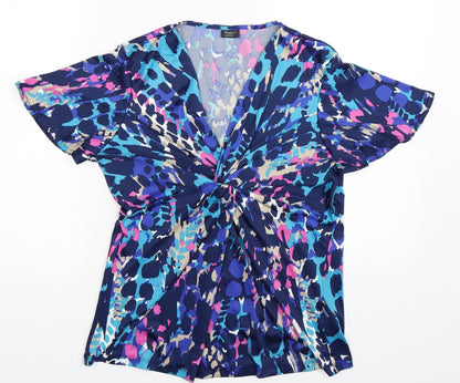 Womens UK Size 12 Damart Multicoloured Basic Blouse