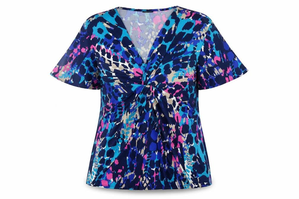 Womens UK Size 12 Damart Multicoloured Basic Blouse
