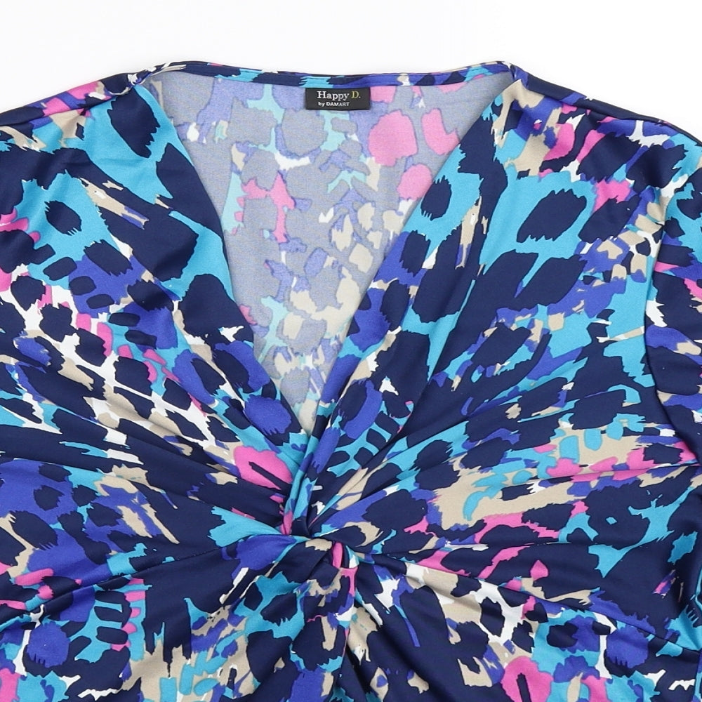 Womens UK Size 12 Damart Multicoloured Basic Blouse