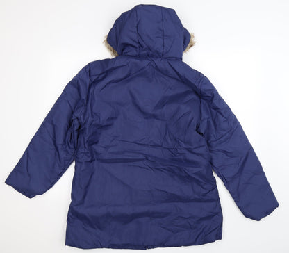 Anne De Lancay Womens Blue   Jacket Coat Size M