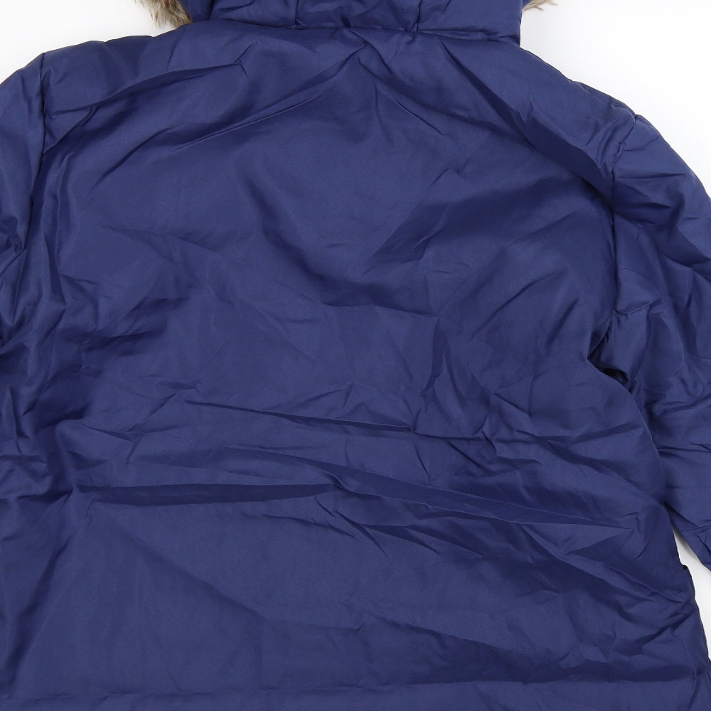 Anne De Lancay Womens Blue   Jacket Coat Size M
