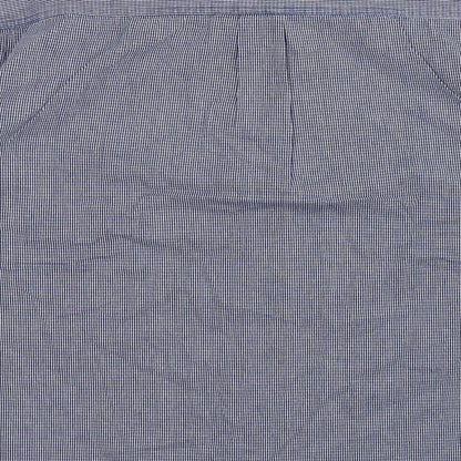 Mens UK Size L Trader Blue  Button-Up Long Sleeve Casual Shirt