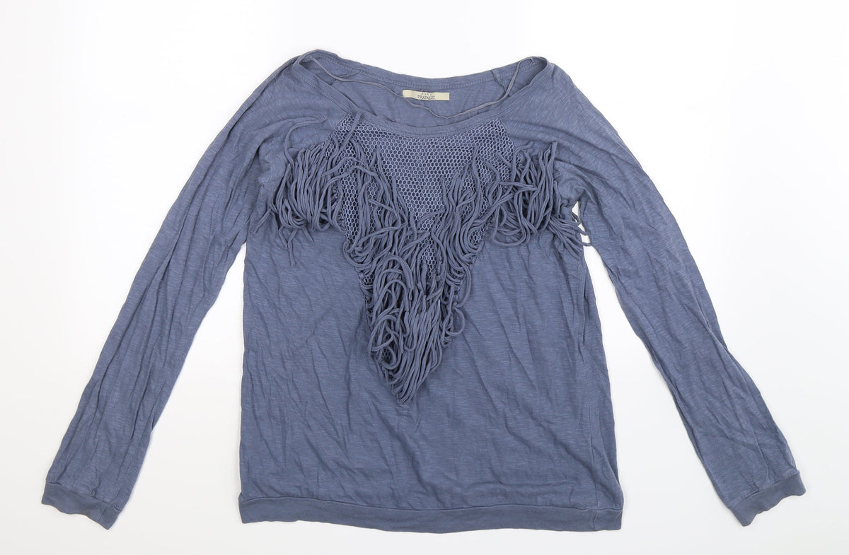 Zara Womens Blue   Pullover Sweatshirt Size M