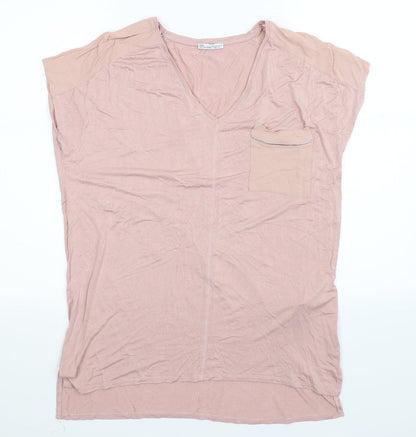 Womens UK Size M Zara Pink Basic Tank