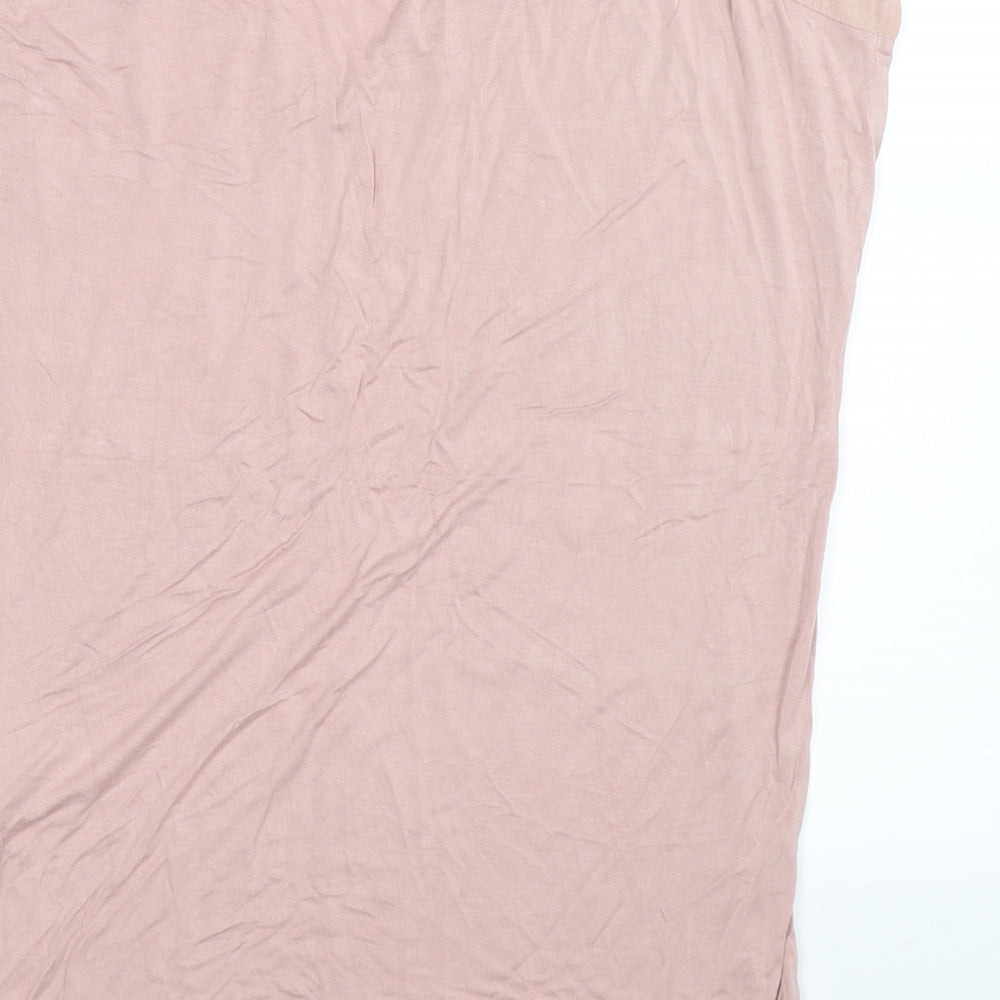 Womens UK Size M Zara Pink Basic Tank