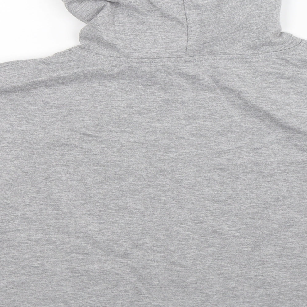 Love Island Womens Grey Striped  Pullover Hoodie Size 12