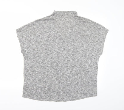 Womens UK Size M New Look Grey Basic T-Shirt