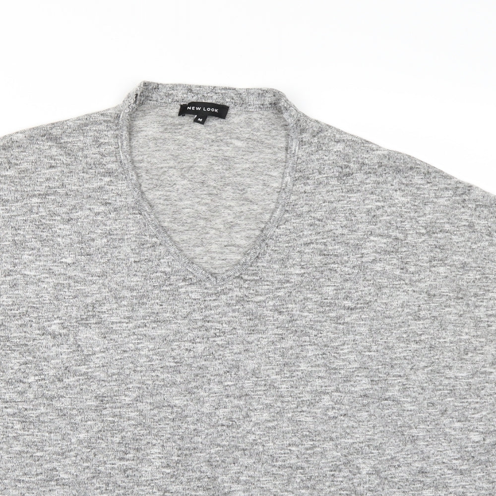 Womens UK Size M New Look Grey Basic T-Shirt