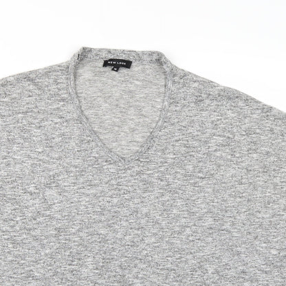 Womens UK Size M New Look Grey Basic T-Shirt