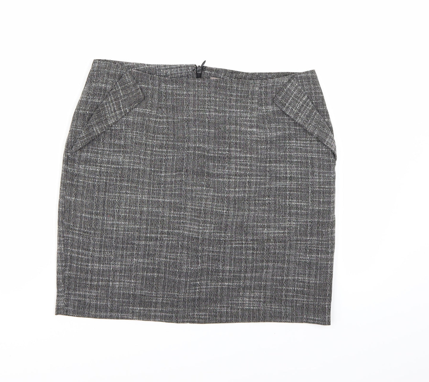 FOREVER 21 Womens Grey Check  A-Line Skirt Size S