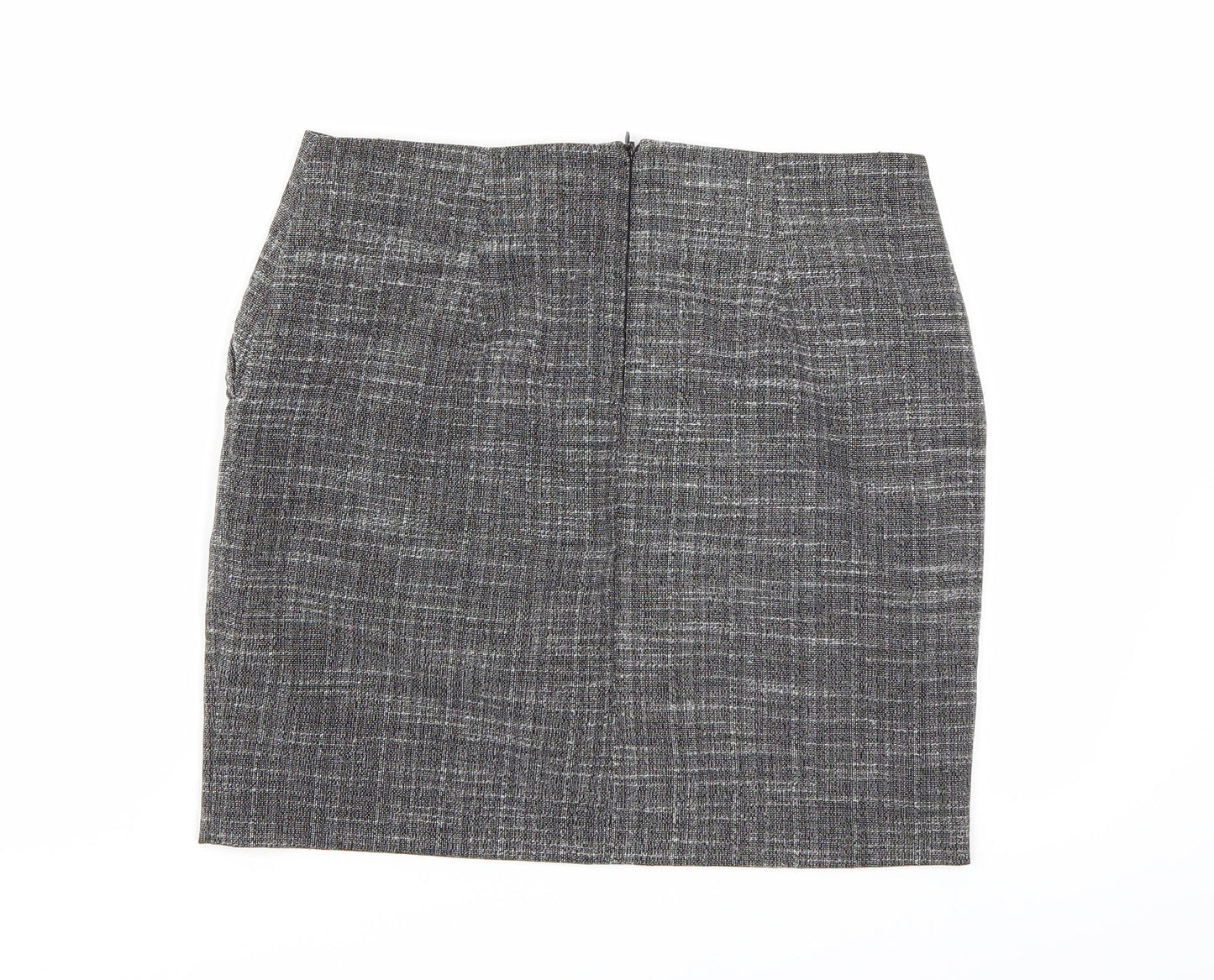 FOREVER 21 Womens Grey Check  A-Line Skirt Size S