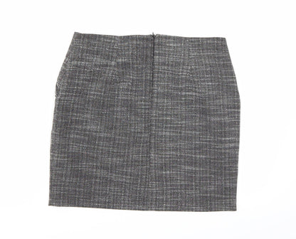 FOREVER 21 Womens Grey Check  A-Line Skirt Size S