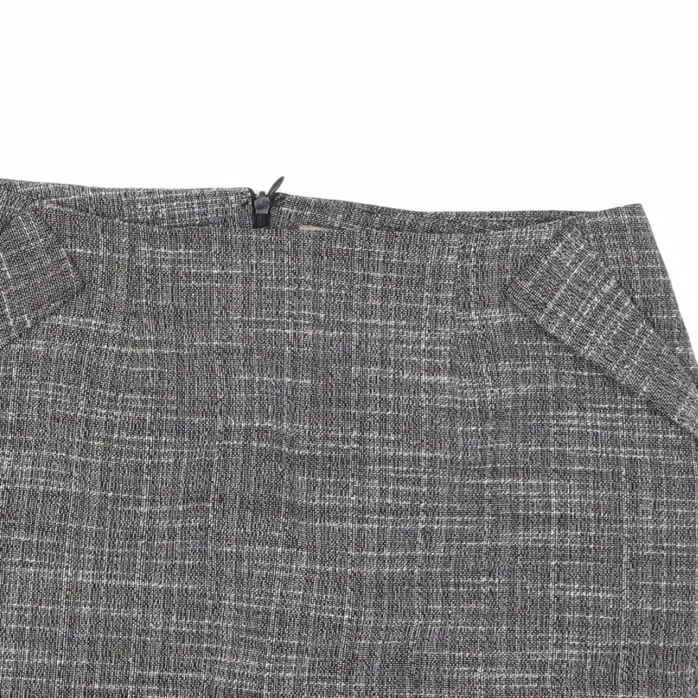 FOREVER 21 Womens Grey Check  A-Line Skirt Size S
