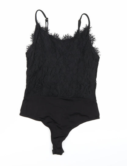 Missguided Womens Black   Bodysuit One-Piece Size 6