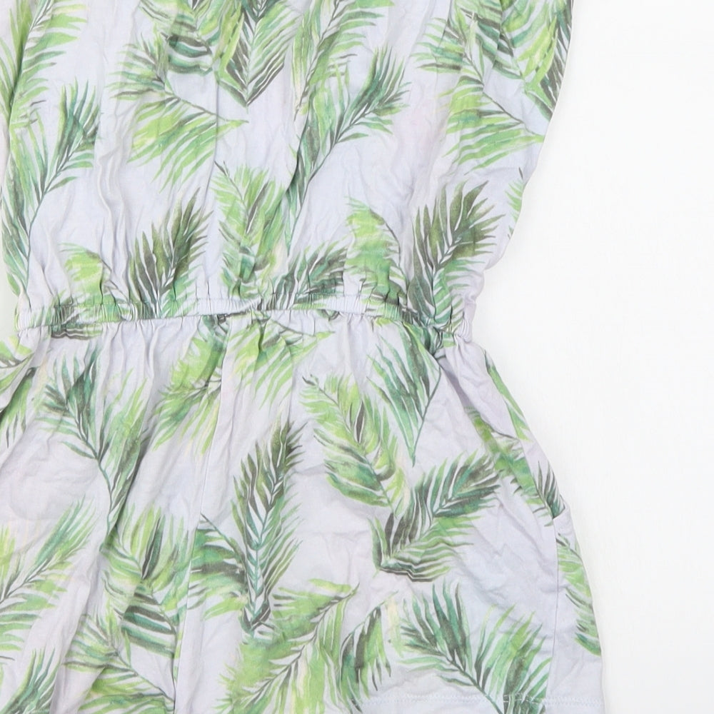 FOREVER 21 Womens Blue Floral  Playsuit One-Piece Size S L3 in