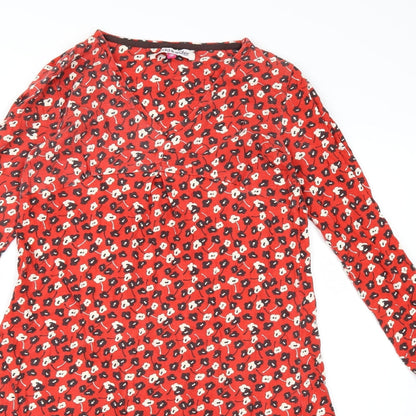 mudd & water Womens Red Floral  A-Line  Size 10