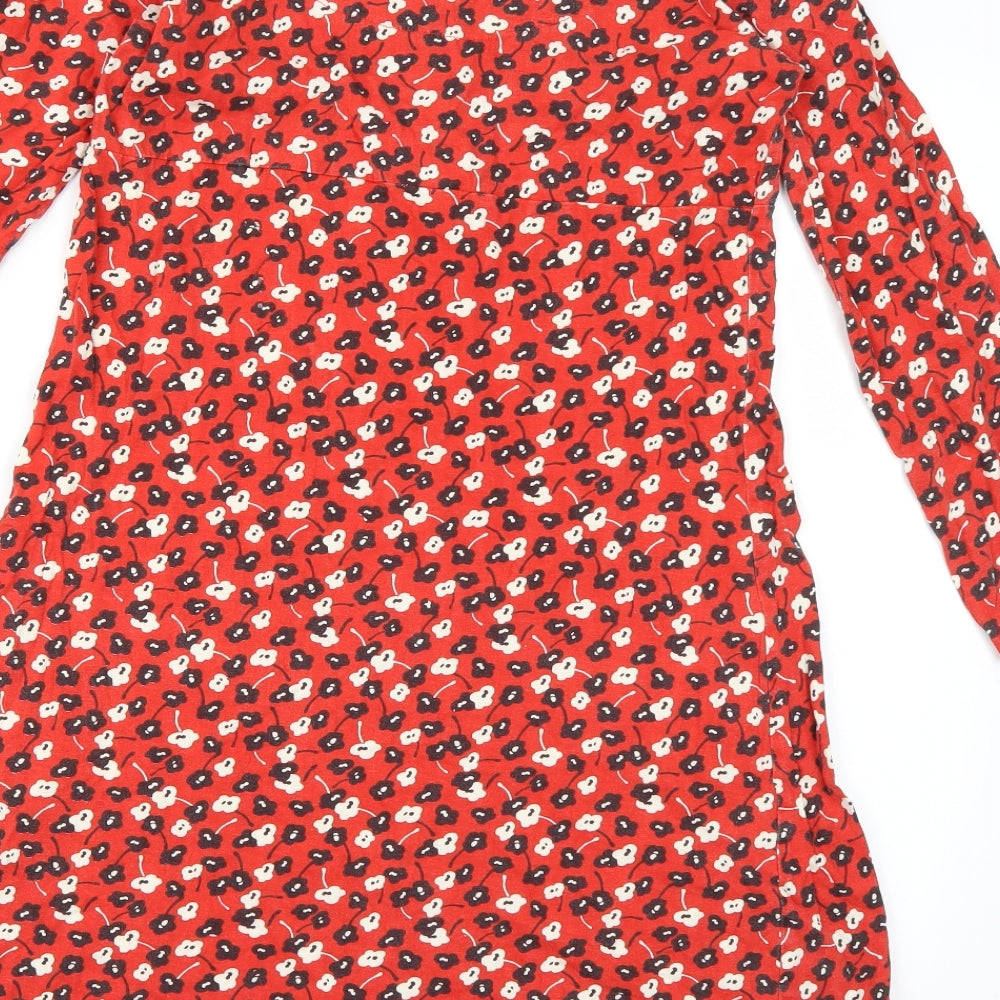 mudd & water Womens Red Floral  A-Line  Size 10