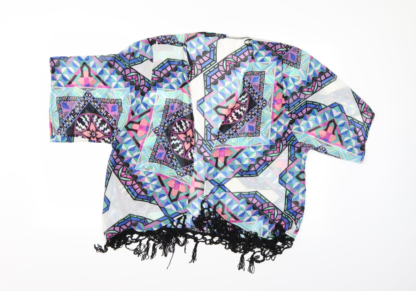 Womens UK Size XS Atmosphere Multicoloured Kimono Blouse