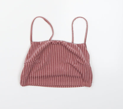 Womens UK Size 6 New Look Pink Cropped Tank