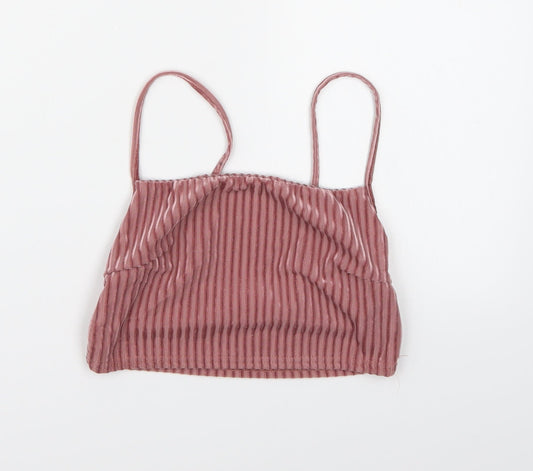 Womens UK Size 6 New Look Pink Cropped Tank