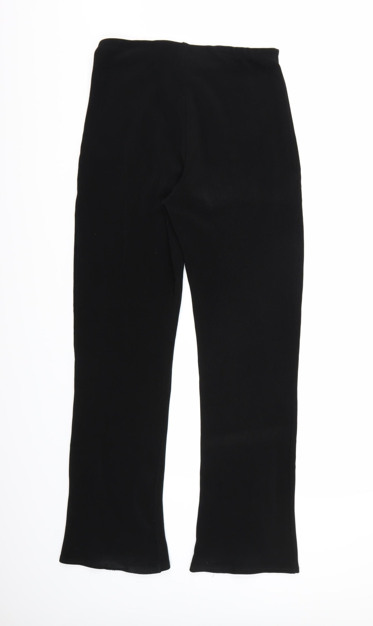 Womens UK Size L Preworn Regular Fit  Black Trousers