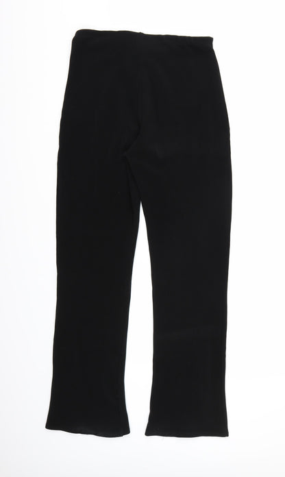 Womens UK Size L Preworn Regular Fit  Black Trousers