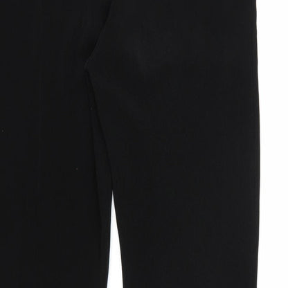 Womens UK Size L Preworn Regular Fit  Black Trousers