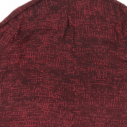 Garfield & Marks Womens Red Animal Print  Basic Blouse Size 8