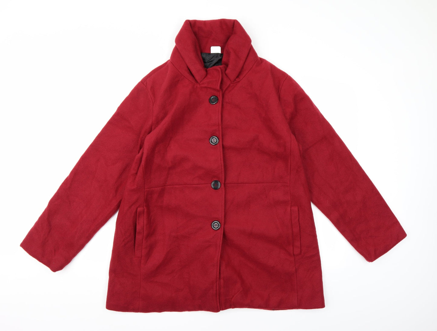 Womens UK Size 16 Gabriella Vicenza Red Pea Coat