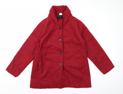 Womens UK Size 16 Gabriella Vicenza Red Pea Coat