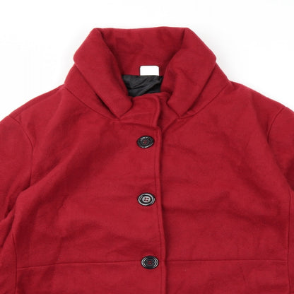 Womens UK Size 16 Gabriella Vicenza Red Pea Coat