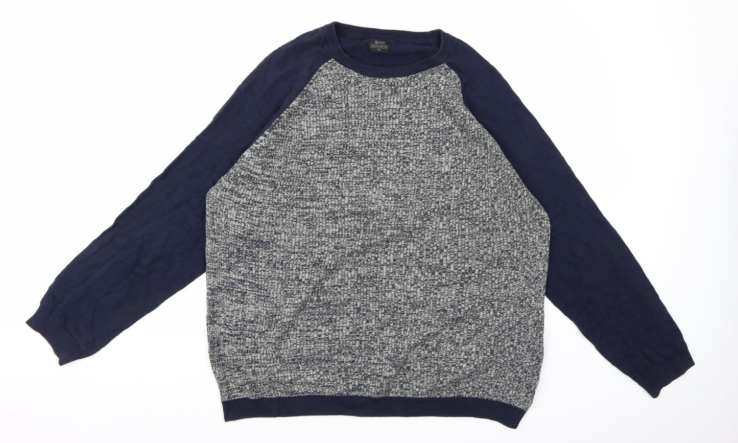 ACW85 Mens Blue  Knit Pullover Jumper Size 2XL