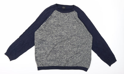 ACW85 Mens Blue  Knit Pullover Jumper Size 2XL