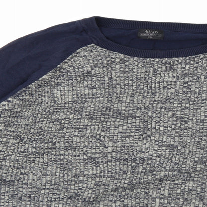 ACW85 Mens Blue  Knit Pullover Jumper Size 2XL