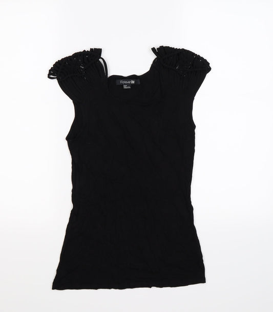 FOREVER 21 Womens Black   Tunic T-Shirt Size S