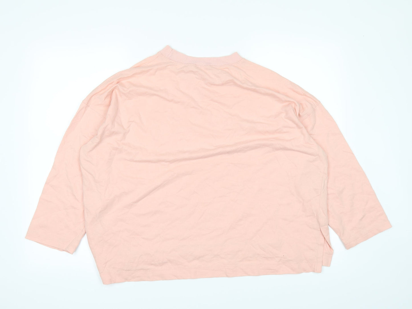 Womens UK Size S Mango Pink Basic T-Shirt