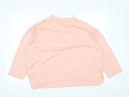 Womens UK Size S Mango Pink Basic T-Shirt