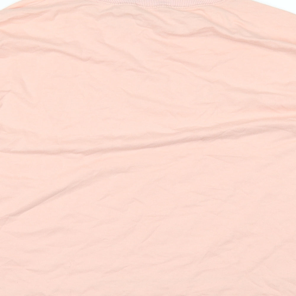 Womens UK Size S Mango Pink Basic T-Shirt