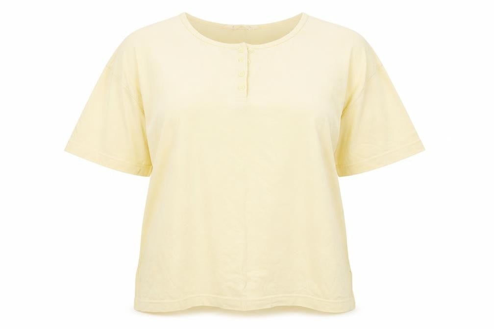 Womens UK Size 14 BHS Yellow Basic T-Shirt