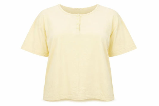 Womens UK Size 14 BHS Yellow Basic T-Shirt