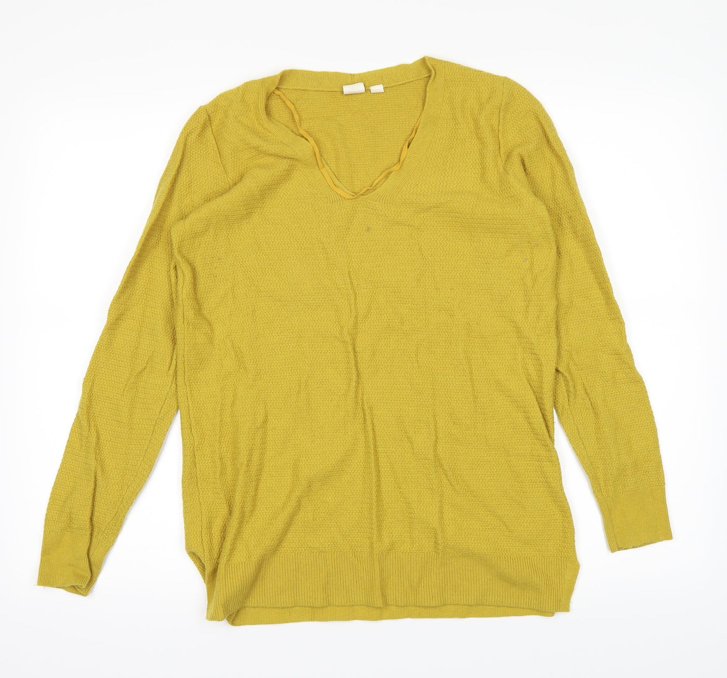 Womens UK Size S Gap Yellow Basic T-Shirt
