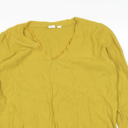 Womens UK Size S Gap Yellow Basic T-Shirt