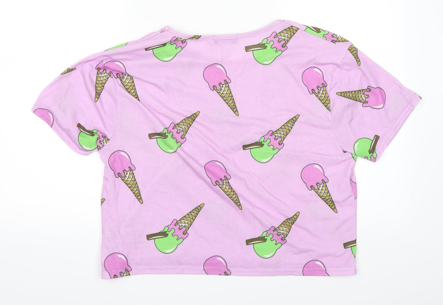 PRETTYLITTLETHING Womens Pink   Basic T-Shirt Size M