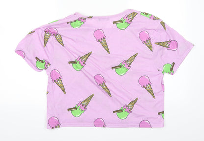 PRETTYLITTLETHING Womens Pink   Basic T-Shirt Size M