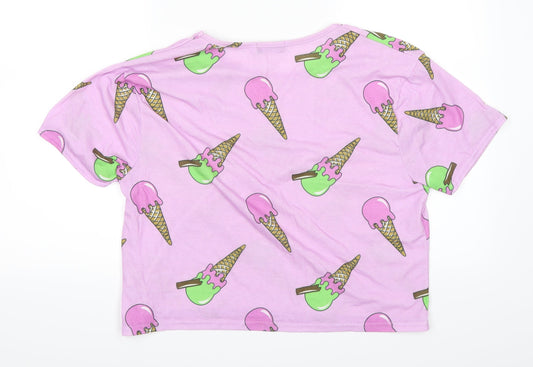 PRETTYLITTLETHING Womens Pink   Basic T-Shirt Size M