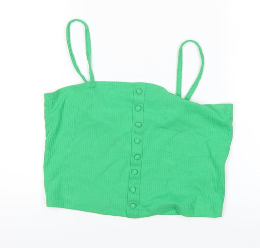 Primark Womens Green   Cropped T-Shirt Size 10