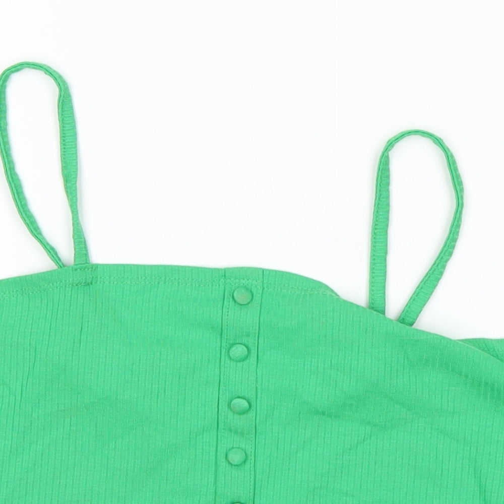 Primark Womens Green   Cropped T-Shirt Size 10