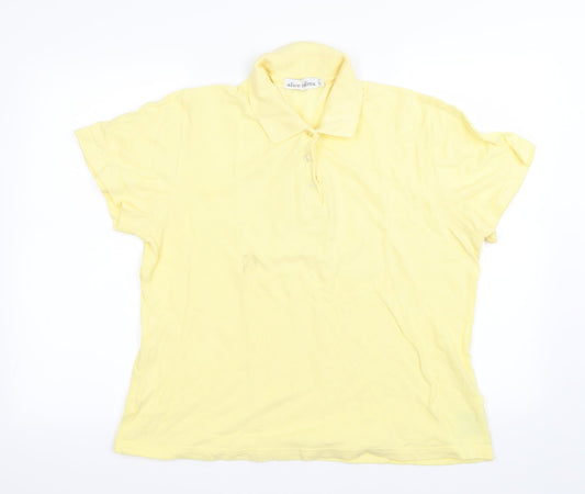 Alice Collins Womens Yellow   Basic Polo Size L
