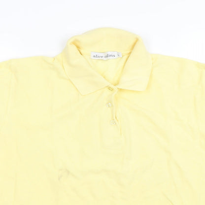 Alice Collins Womens Yellow   Basic Polo Size L