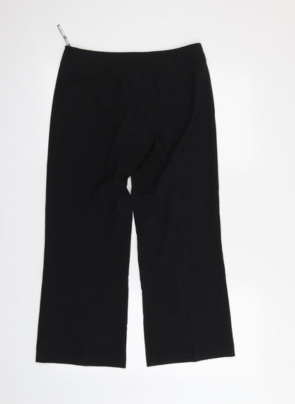Womens UK Size 10 Dorothy Perkins Regular Fit Dress Pants Black Trousers